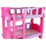 Poschodová posteľ pre bábiky - ružová
